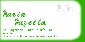maria huzella business card